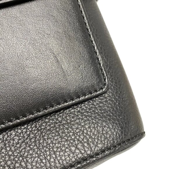 CHRISTIAN LOUBOUTIN Bench Reporter Black Red Leather Shoulder Bag 531-081725 - Picture 12 of 15